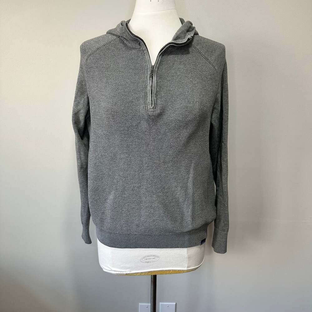 Men's Gray Half-Zip Hoodie Pullover
